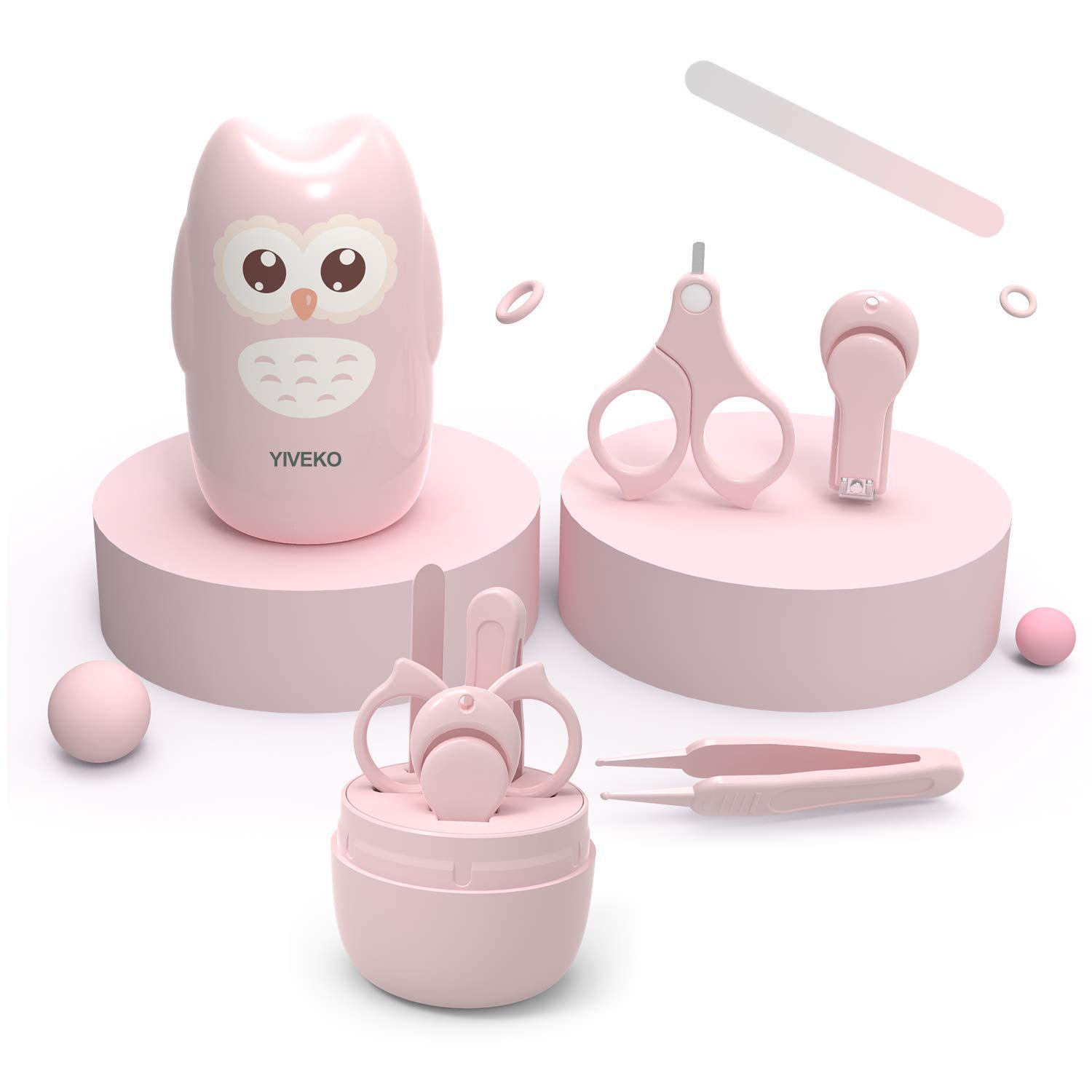 YIVEKO Baby Nail Kit, 4-in-1 Baby Nail Care Set with Cute Case, Baby Nail Clippers, Scissors, Nail File & Tweezers, Baby Manicure Kit and Pedicure kit for Newborn, Infant, Toddler, Kids-Owl Green - Image 7